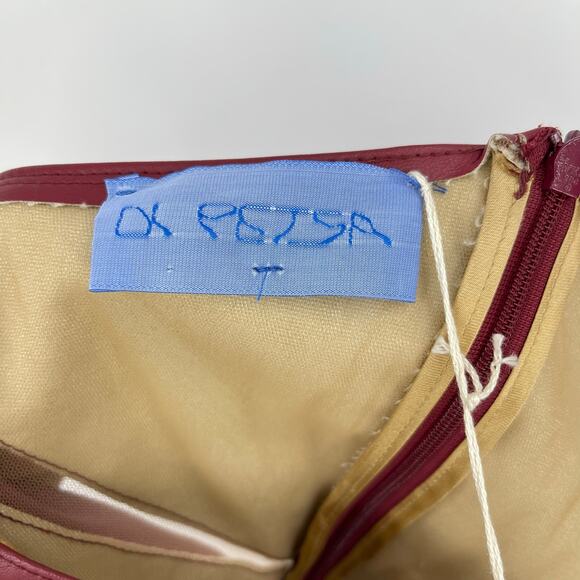 Di Petsa | NWT Healing Of A Broken Heart Mini Dress in Red Faux Leather L - Picture 6 of 12